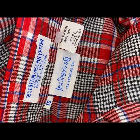 Vtg 70’s women’s Levi Strauss plaid shirt 16 - Picture 5 of 5